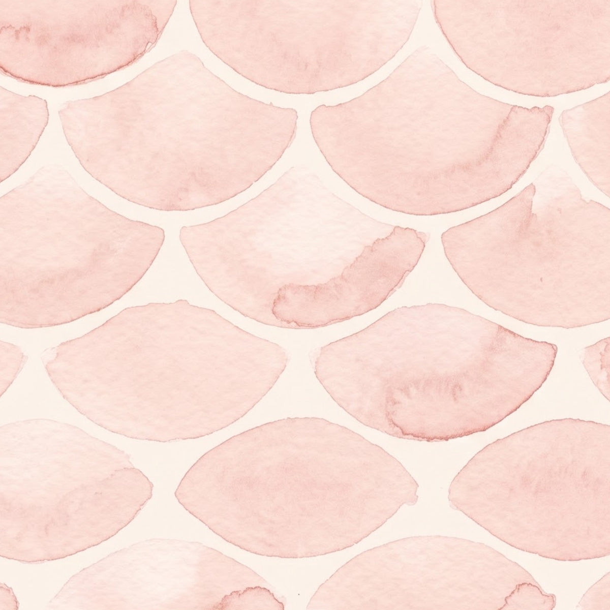Blush Pink Scalloped placemat print, close-up
