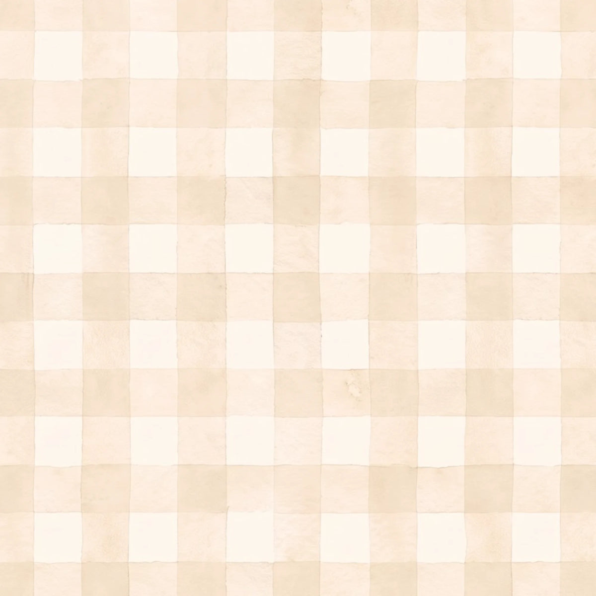 Crema Cream Gingham placemat print, close-up