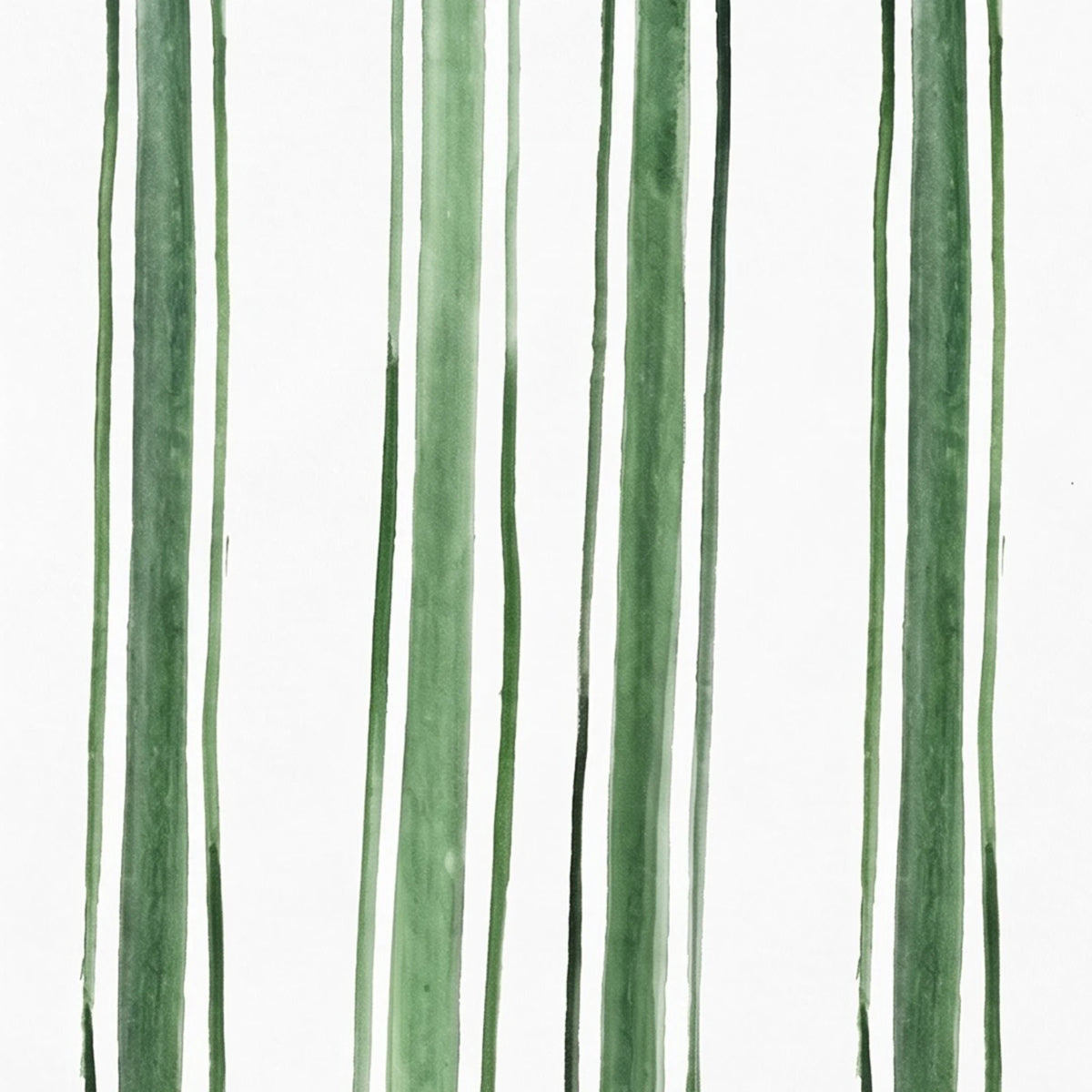 Garden Green Striped placemat print, close-up