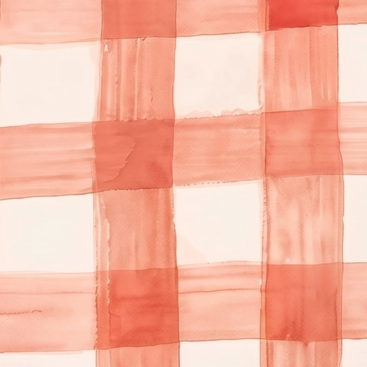Picnic Red Gingham placemat print, close-up