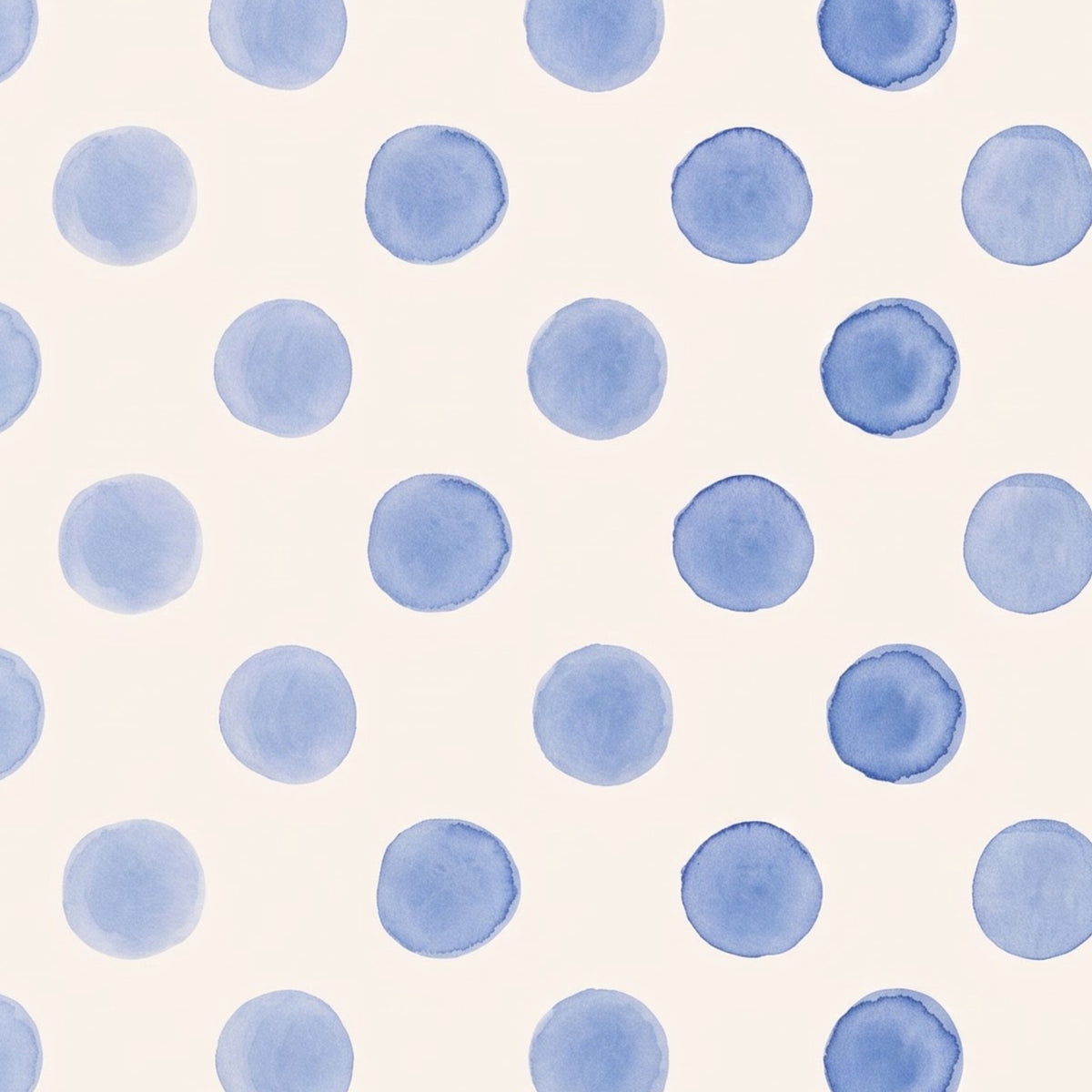 Blue Polka Dot placemat print, close-up
