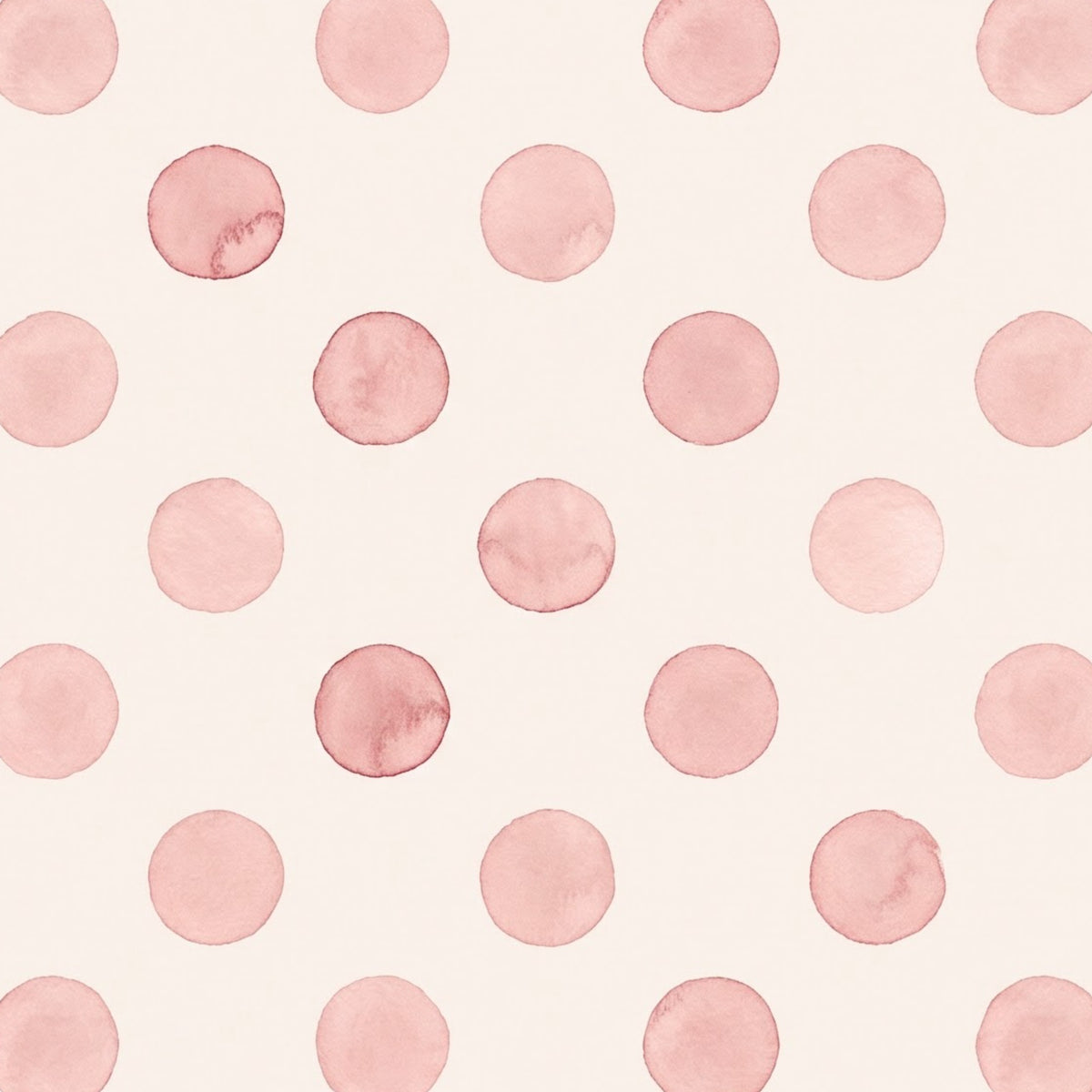 Pink Polka placemat print close-up, blush pink dot